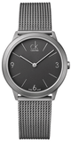 Calvin Klein Minimal Grey Dial Silver Mesh Bracelet Watch for Men - K3M52154 Authentic Buy Shop Now