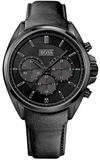 Hugo Boss Driver Chronograph Black Dial Black Leather Strap Watch For Men - HB1513061 Authentic Buy Shop Now