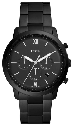 Fossil Neutra Chronograph Black Dial Black Steel Strap Watch for Men - FS5474 Authentic Buy Shop Now