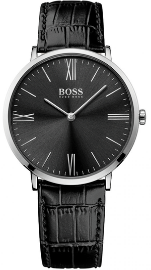 Hugo Boss Jackson Black Dial Black Leather Strap Watch for Men - 1513369 Authentic Buy Shop Now