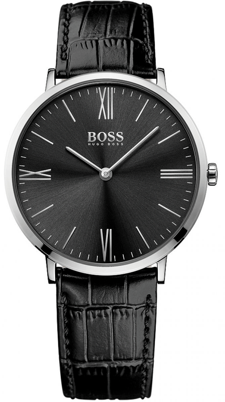 Hugo Boss Jackson Black Dial Black Leather Strap Watch for Men - 1513369 Authentic Buy Shop Now