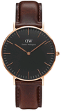 Daniel Wellington Classic Bristol Black Dial Brown Leather Strap Watch for Men - DW00100137 Authentic Buy Shop Now