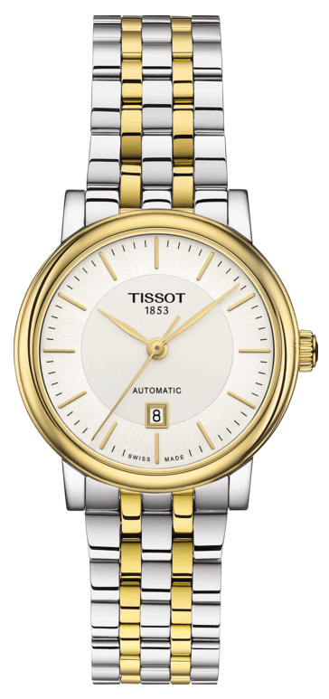 Tissot T Classic Carson Premium White Dial Two Tone Steel Strap Watch for Women - T122.207.22.031.00 Authentic Buy Shop Now