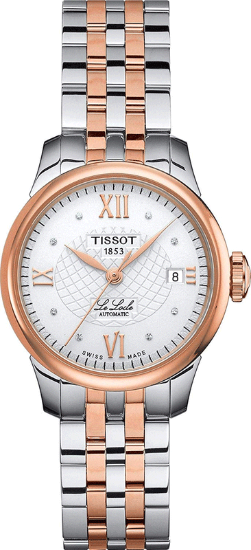 Tissot Le Locle Automatic Lady Silver Dial Two Tone Steel Strap Watch For Women - T41.2.183.16 Authentic Buy Shop Now