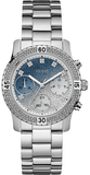 Guess Confetti Diamonds Blue Dial Silver Steel Strap Watch for Women - W0774L6 Authentic Buy Shop Now