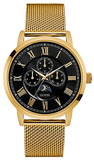 Guess Delancy Black Dial Gold Mesh Bracelet Watch for Men - W0871G2 Authentic Buy Shop Now
