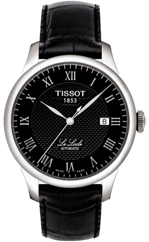 Tissot T Classic Le Locle Automatic Black Dial Black Leather Strap Watch For Men - T41.1.423.53 Authentic Buy Shop Now