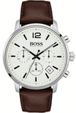 Hugo Boss Attitude White Dial Brown Leather Strap Watch for Men - 1513609 Authentic Buy Shop Now