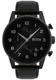 Hugo Boss Navigator Black Dial Black Leather Strap Watch for Men - 1513497 Authentic Buy Shop Now