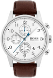 Hugo Boss Attitude White Dial Brown Leather Strap Watch for Men - 1513609 Authentic Buy Shop Now