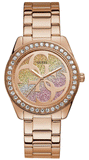 Guess G Twist Diamonds Rose Gold Dial Rose Gold Steel Strap Watch For Women - W1201L3 Authentic Buy Shop Now
