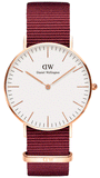 Daniel Wellington Classic Roselyn White Dial Red NATO Strap Watch For Women - DW00100271 Authentic Buy Shop Now