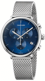 Calvin Klein High Noon Chronograph Blue Dial Silver Mesh Bracelet Watch for Men - K8M2712N Authentic Buy Shop Now