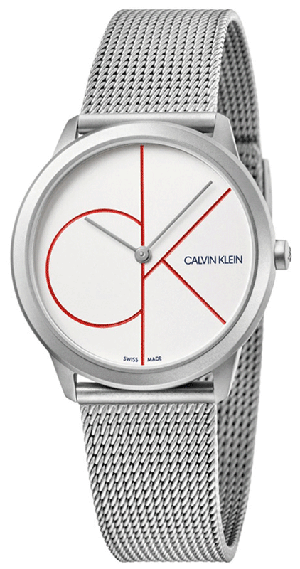 Calvin Klein Minimal White Dial Silver Mesh Bracelet Watch for Women - K3M52152 Authentic Buy Shop Now