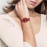 Coach Perry Red Dial Red Leather Strap Watch for Women - 14503867 Authentic Buy Shop Now