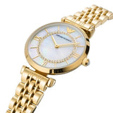 Emporio Armani Gianni T Bar White Mother of Pearl Dial Gold Steel Strap Watch For Women - AR1907 Authentic Buy Shop Now