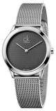 Calvin Klein Minimal Grey Dial Silver Mesh Bracelet Watch for Women - K3M2212X Authentic Buy Shop Now