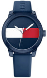 Tommy Hilfiger Denim Quartz Blue Dial Blue Rubber Strap Watch for Men - 1791322 Authentic Buy Shop Now