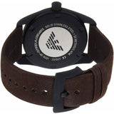 Emporio Armani Sportivo Chronograph Beige Dial Brown Leather Strap Watch For Men - AR6081 Authentic Buy Shop Now
