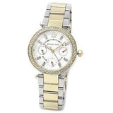 Michael Kors Parker White Dial Two Tone Steel Strap Watch for Women - MK6055 Authentic Buy Shop Now