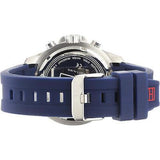 Tommy Hilfiger Nolan Chronograph Blue Dial Blue Rubber Strap Watch for Men - 1791142 Authentic Buy Shop Now