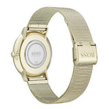 Hugo Boss Horizon Quartz Black Dial Gold Mesh Bracelet Watch For Men - 1513735 Authentic Buy Shop Now