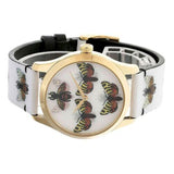 Gucci G Timeless Quartz White Dial White Leather Strap Watch For Women - YA1264109 Authentic Buy Shop Now