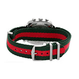 Gucci Grip Quartz Chronograph Red Dial Two Tone NATO Strap Watch for Men - YA157304 Authentic Buy Shop Now