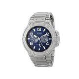 Guess Rigor Quartz Black Dial Silver Steel Strap Watch For Men - W0218G2 Authentic Buy Shop Now