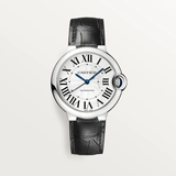 Cartier Ballon Bleu De Cartier Silver Dial Black Leather Strap Watch for Women - WSBB0030 Authentic Buy Shop Now