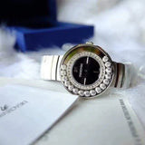 Swarovski Lovely Crystal Black Dial Silver Steel Strap Watch for Women - 1160305 Authentic Buy Shop Now