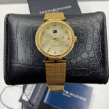 Tommy Hilfiger Lynn Quartz Gold Dial Gold Mesh Bracelet Watch For Women - 1781864 Authentic Buy Shop Now