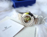Swarovski Lovely Crystal Black Dial Silver Steel Strap Watch for Women - 1160305 Authentic Buy Shop Now