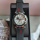 Tissot T Race Chronograph White Dial Black Silicone Strap Watch For Men - T115.417.27.011.00 Authentic Buy Shop Now