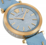 Versace V-Twist Blue Dial Blue Leather Strap Watch for Women - VELS00319 Authentic Buy Shop Now