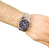 Michael Kors Lexington Blue Dial Two Tone Steel Strap Watch for Men - MK8412 Authentic Buy Shop Now