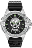 Philipp Plein The Skull Black Dial Black Silicone Strap Watch for Men - PWAAA0121 Authentic Buy Shop Now