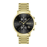 Hugo Boss Integrity Chronograph Grey Dial Gold Steel Strap Watch for Men - 1513781 Authentic Buy Shop Now