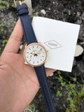Fossil Tailor White Dial Blue Leather Strap Watch for Women - ES4394 Authentic Buy Shop Now
