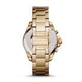 Michael Kors Wren Chronograph Crystal Pave Gold Dial Gold Steel Strap Watch for Women - MK6095 Authentic Buy Shop Now