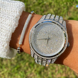 Michael Kors Lauryn Analog Crystals Silver Dial Silver Steel Strap Watch For Women - MK3717 Authentic Buy Shop Now
