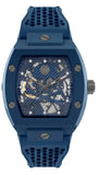 Philipp Plein The SKeleton Blue Dial Blue Silicone Strap Watch for Men  - PWVBA0323
