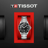 Tissot Seastar 1000 Lady Black Dial Silver Steel Strap Watch for Women - T120.210.11.051.00 Authentic Buy Shop Now