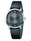 Calvin Klein Minimal Black Dial Black Leather Strap Watch for Men - K3M211C4 Authentic Buy Shop Now