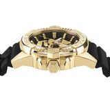 Philipp Plein The Skull Gold Dial Black Silicone Strap Watch for Men - PWAAA0221 Authentic Buy Shop Now