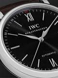 IWC Portofino Automatic Black Dial Black Leather Strap Watch for Men - IW356502 Authentic Buy Shop Now