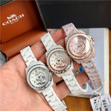 Coach Preston Pink Dial Pink Steel Strap Watch for Women - 14503465 Authentic Buy Shop Now