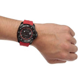 Tommy Hilfiger Windsurf Black Dial Red Rubber Strap Watch for Men - 1791112 Authentic Buy Shop Now