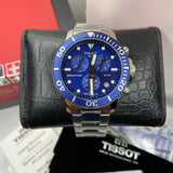 Tissot Seastar 1000 Chronograph Blue Dial Silver Steel Strap Watch For Men - T120.417.11.041.00 Authentic Buy Shop Now