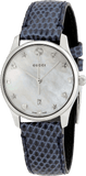 Gucci G-Timeless Signature Mother of Pearl Star Dial Blue Watch For Women - YA126588 Authentic Buy Shop Now
